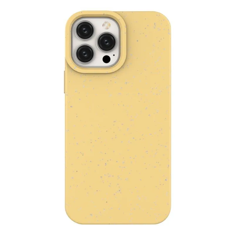 Eco Case obal na iPhone 14 Plus silikónový rozložiteľný kryt žltý