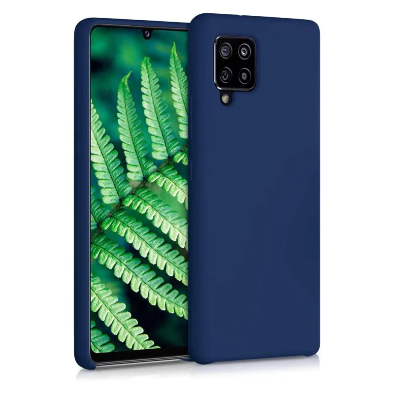 Silikónové puzdro Mäkký pružný gumený kryt pre Samsung Galaxy A42 5G modrý