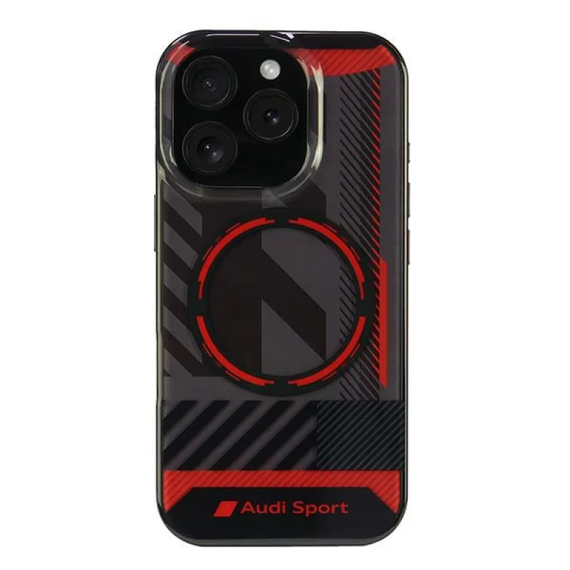 Audi IML Sport MagSafe iPhone 16 Pro 6,3" čierno/čierne pevné puzdro AUS-IMLMIP16P-RSQ/D2-BK