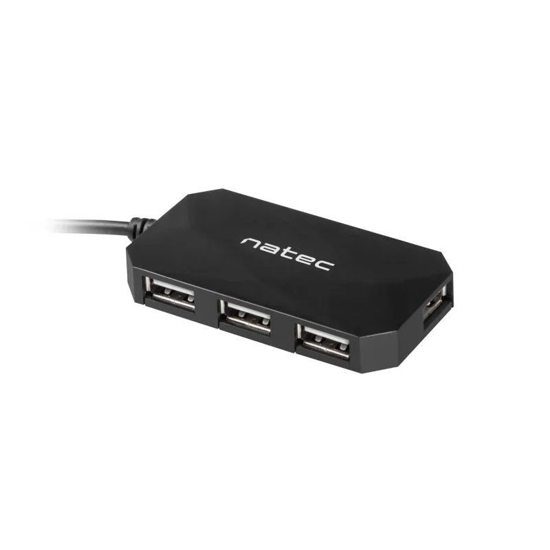Natec Locust rozbočovač 4x USB 2.0 HUB, čierny NHU-0647