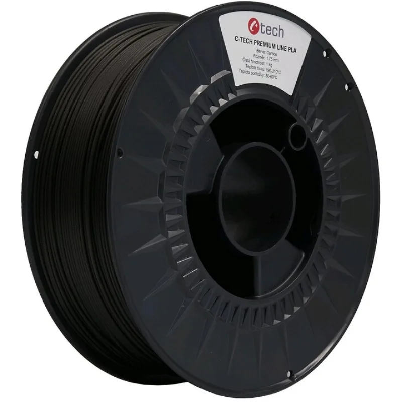 C-TECH Tisková struna (filament) PREMIUM LINE, PLA, carbon, 1, 75mm, …