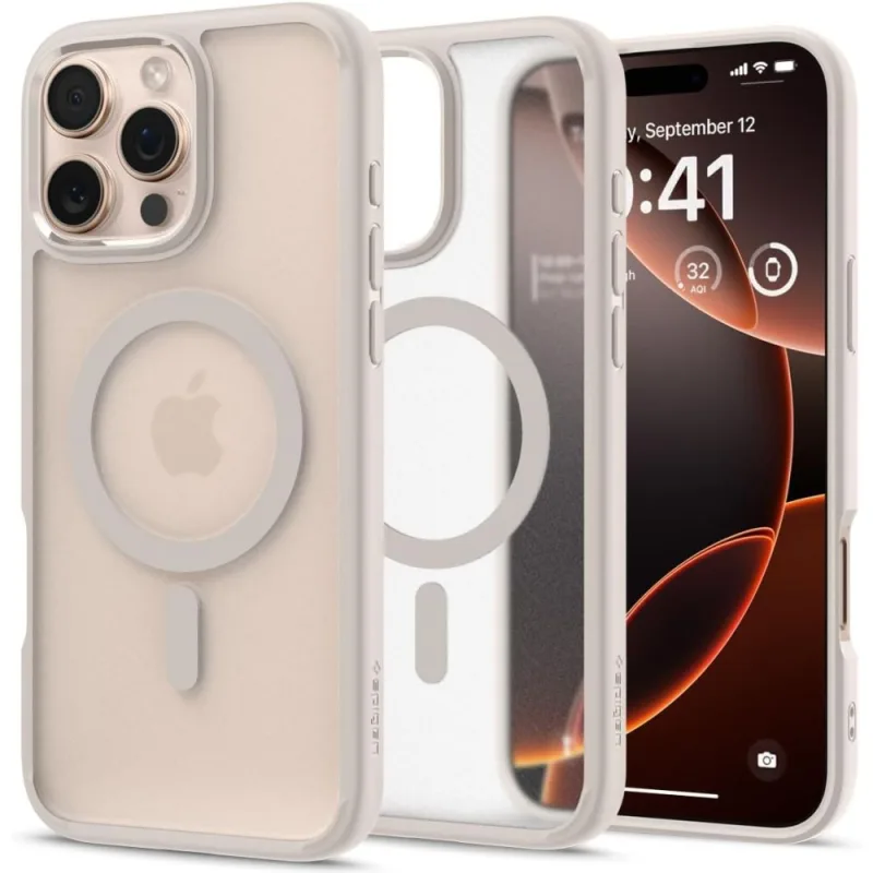 Puzdro Spigen Ultra Hybrid Mag s MagSafe pre iPhone 16 Pro Max - titánové
