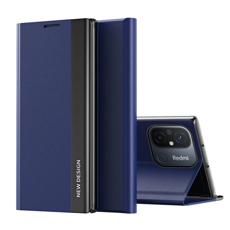 Puzdro Sleep Case Pro pre Xiaomi Redmi Note 12 Pro+ s vyklápacím stojanom modré