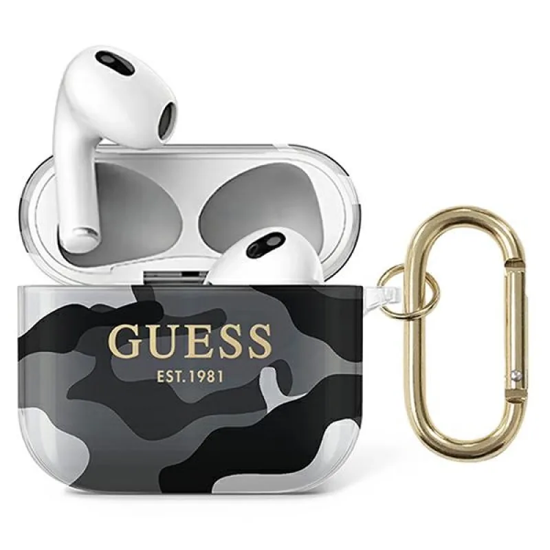 Guess GUA3UCAMG kryt AirPods 3 black/black Camo Collection