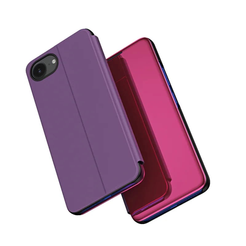 Kryt Clear View pre iPhone 16e Flip Cover – ružový