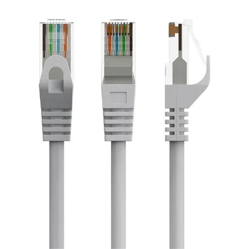 Gembird patch kábel Cat6 UTP, meď, 10 m, šedý PP6U-CU-10M