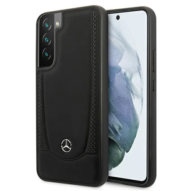 Kožené puzdro Mercedes Urban Line pre Samsung Galaxy S22+ - čierne
