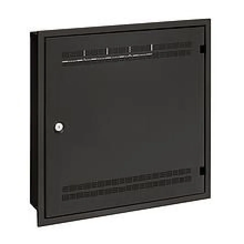 Solarix rozvaděč LC-18 do zdi s lištami 2U, 4U a 11U, 550x550 černá…
