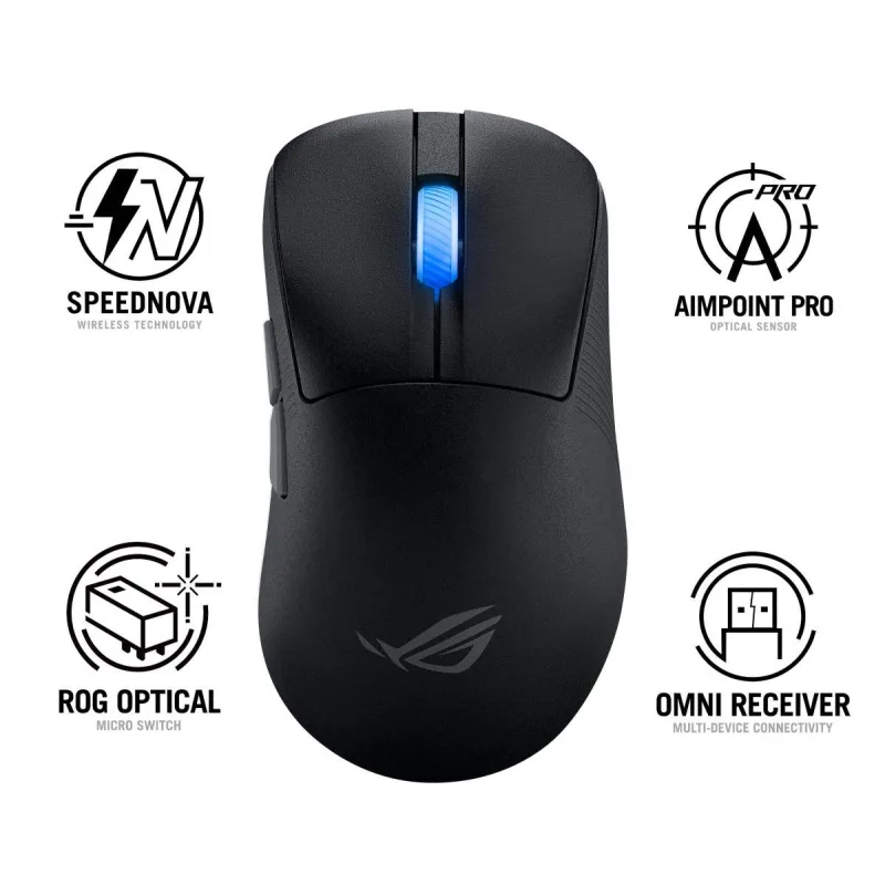 ASUS myš ROG Keris II Ace, bezdrátová herní myš, černá 90MP03N0-BMUA00