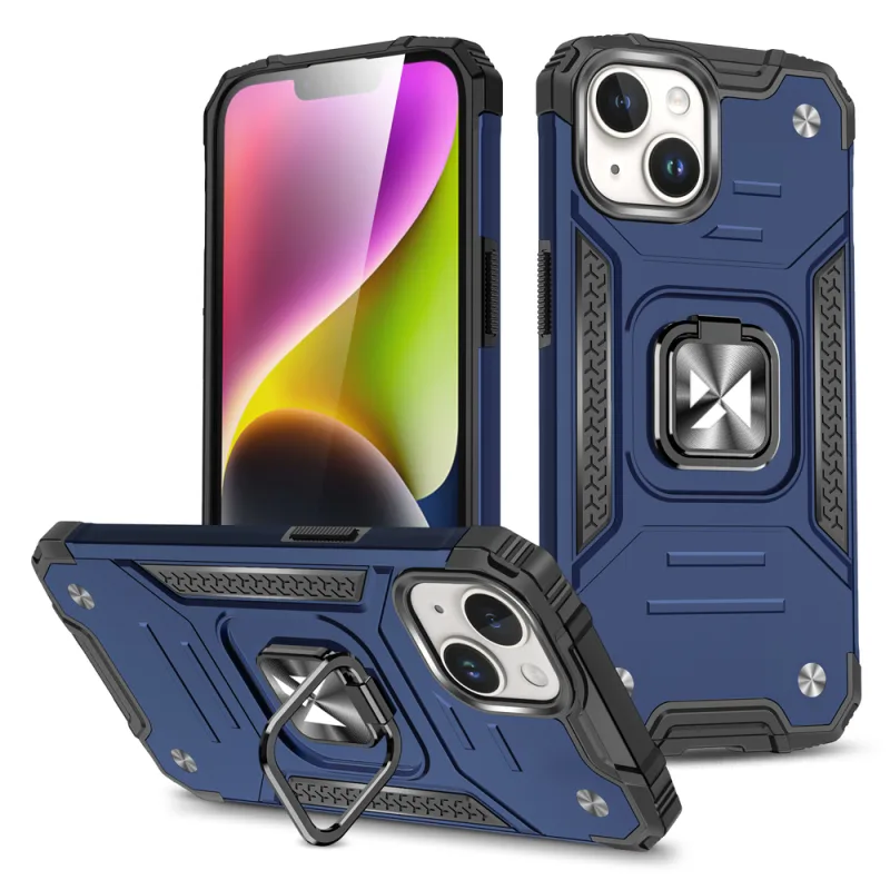 Puzdro Wozinsky Ring Armor iPhone 15 Plus iPhone 15 Plus Ring Armor – modré