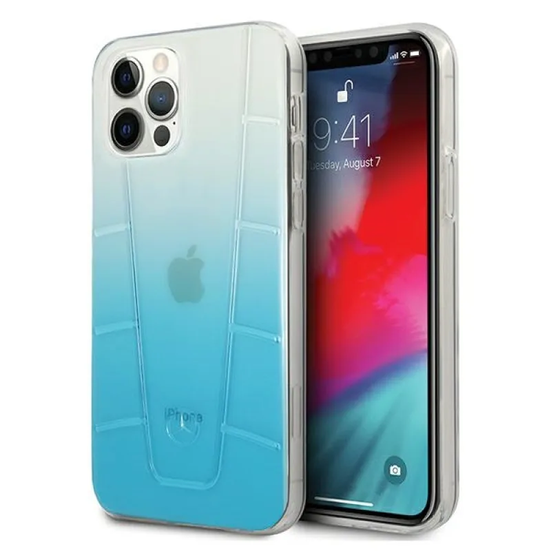 Kryt Mercedes Transparent Line pre iPhone 12 Pro Max – modrý