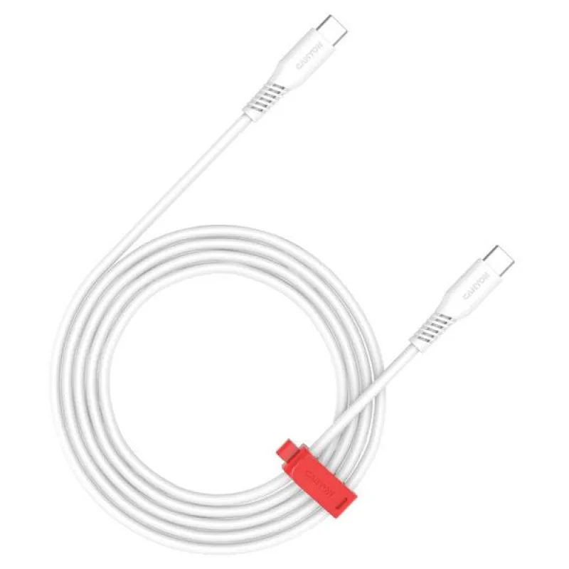 Canyon CC60SC20, 2 m kábel, USB-C / USB-C, PD 60 W, 480 Mbps, biely CNS…