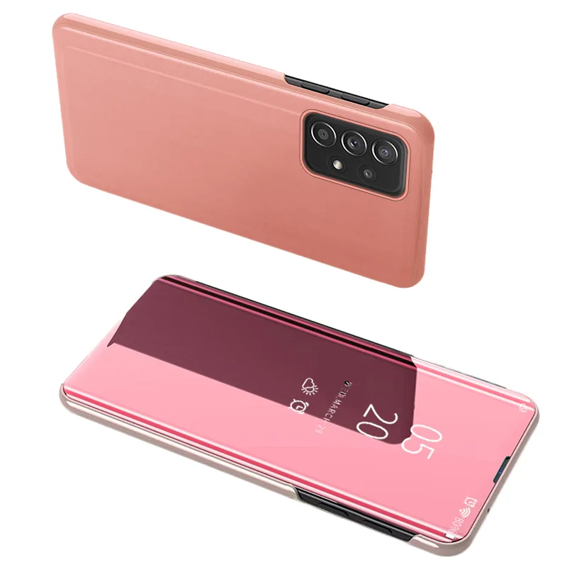 Flipový kryt Clear View Case pre Samsung Galaxy A73 ružový