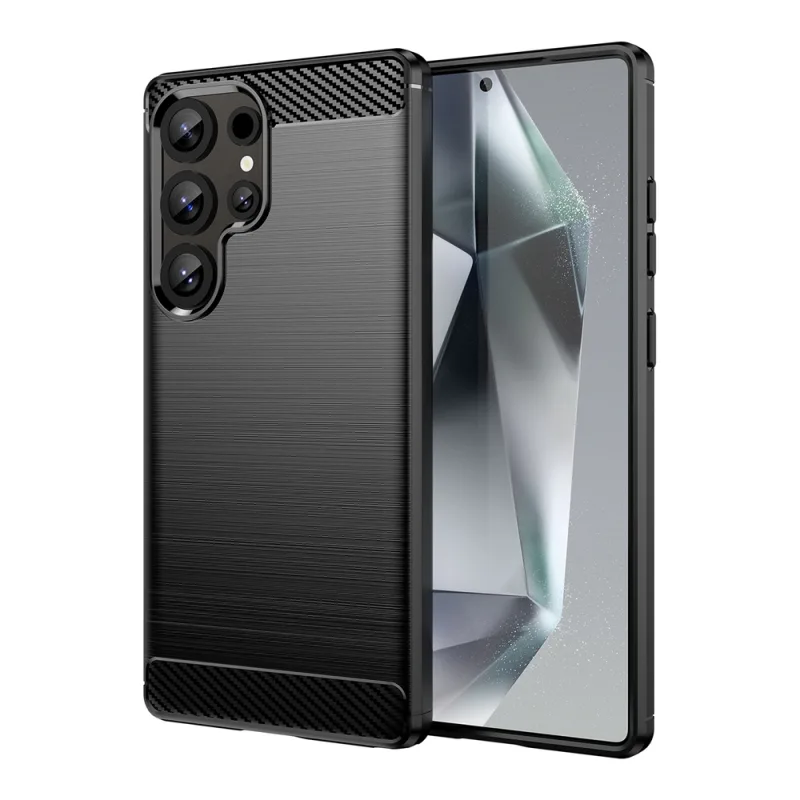 Uhlíkové puzdro pre Samsung Galaxy S25 Ultra - čierne