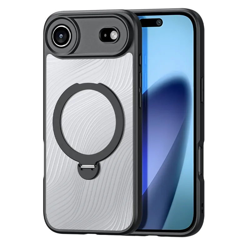 Puzdro Dux Ducis Aimo Mag s magnetickým krúžkom a stojanom pre iPhone 17 Air – čierne