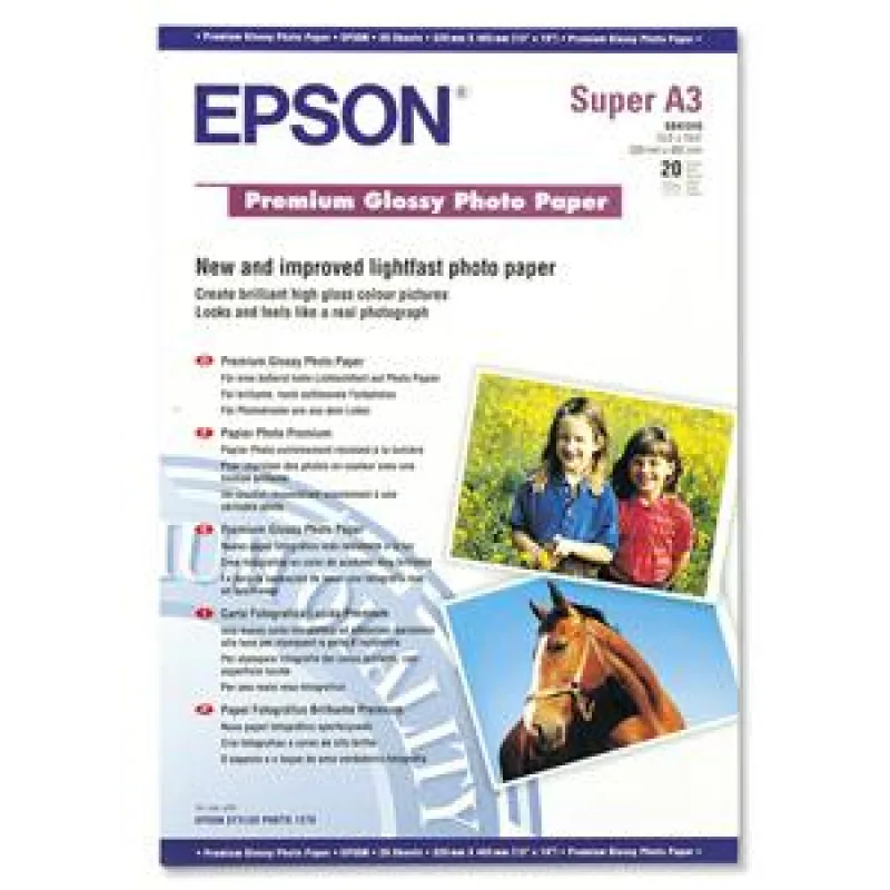 Prem.Glossy Photo Paper, DIN A3+, 255g/ m2, 20listu C13S041316