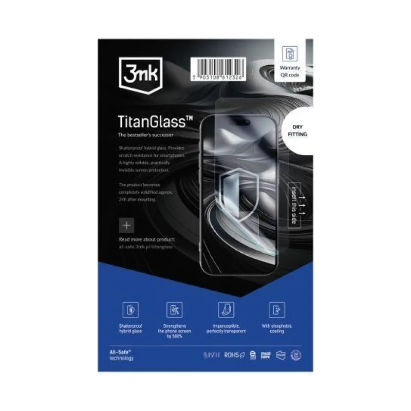 3mk All-Safe - AIO fólie TitanGlass Dry Fitting Phone, 5 ks 5903108612340