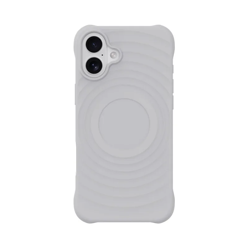 Devia kryt Ripple Magnetic Shockproof TPU Case pre iPhone 16 - White