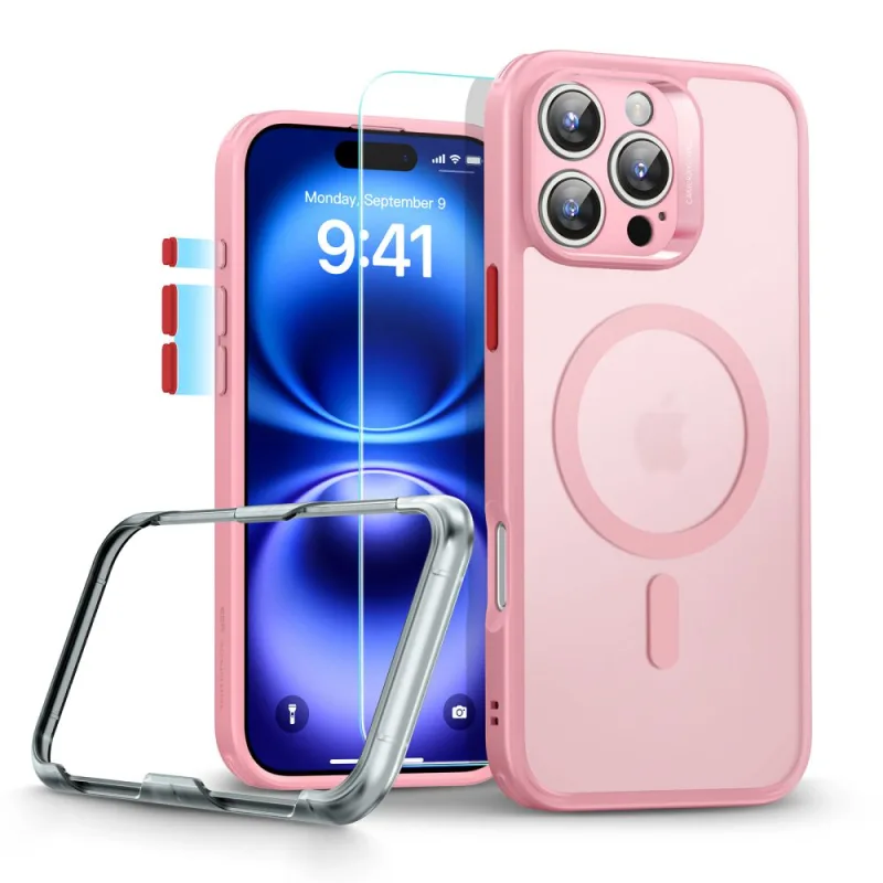Puzdro ESR Classic Pro Set Halolock MagSafe pre iPhone 16 Pro Max - ružové