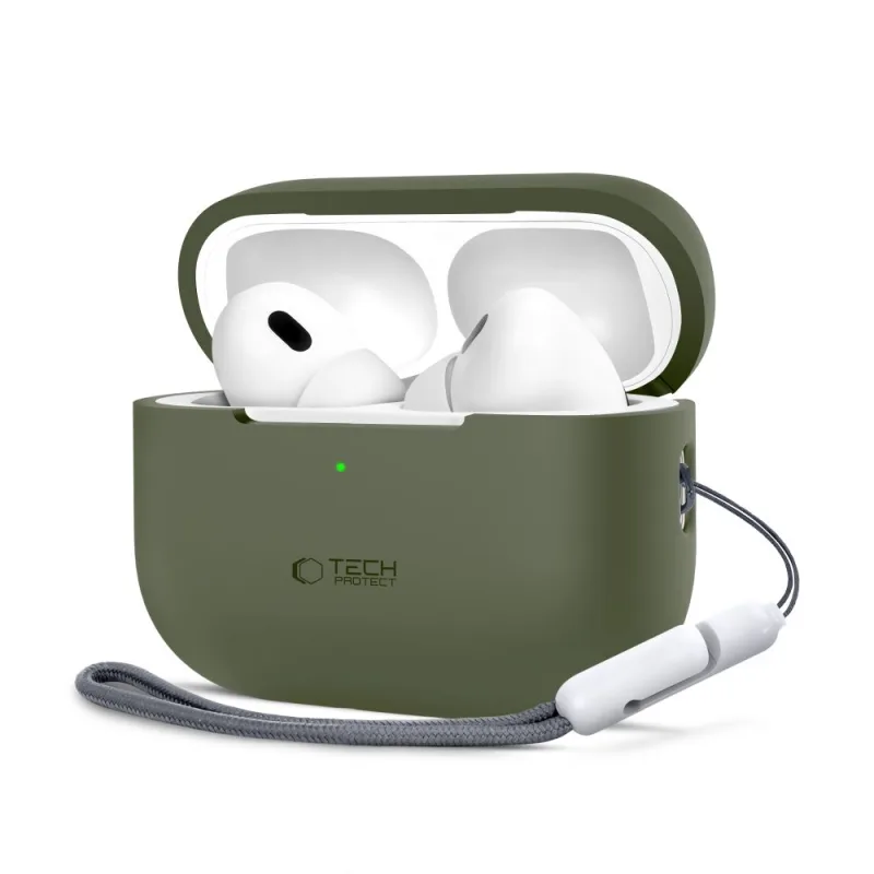 Silikónové puzdro Tech-Protect pre Apple AirPods Pro 1/2 – zelené