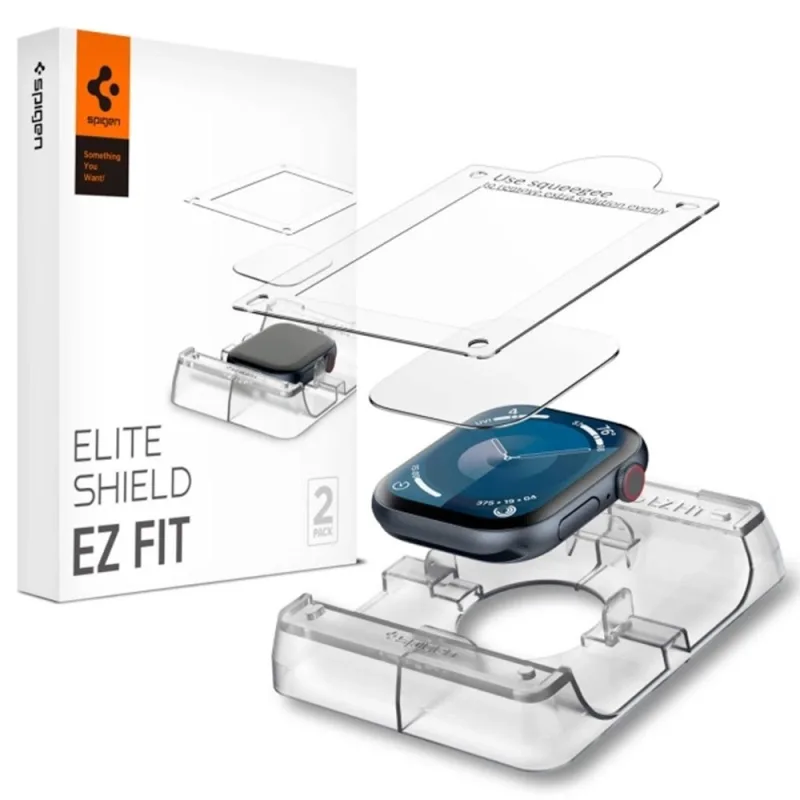 Spigen ochranné sklo Eliteshield EZ Fit pre Apple Watch 10/11 46mm - Clear
