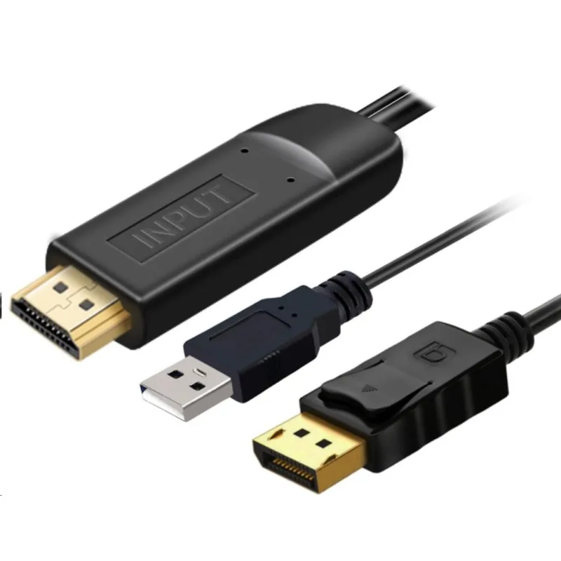 Kábel HDMI PREMIUMCORD 2.0 na DisplayPort 1.2 pre 4K@60Hz, 2m kportad21