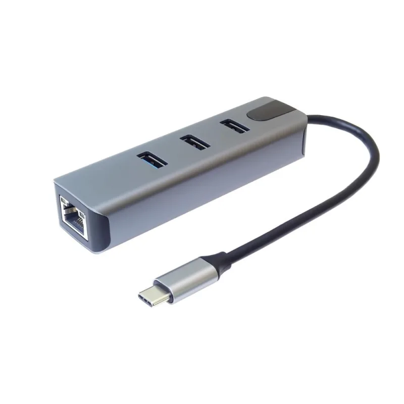 PremiumCord Adapter USB-C na Gigabit 10/ 100/ 1000Mbps + 3x USB3.2…