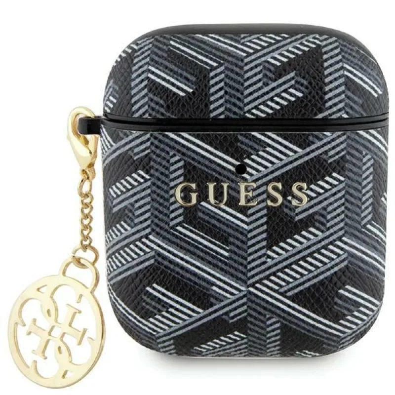 Guess GUA2PGCE4CK puzdro pre AirPods 1/2 - čierne GCube Charm