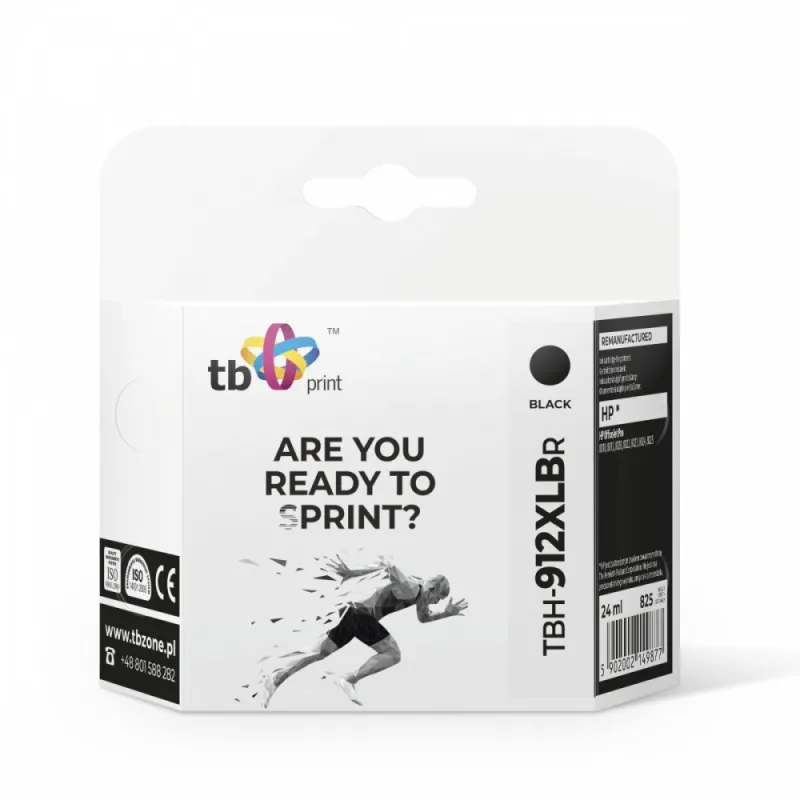 Ink. kazeta TB kompat. s HP OfficeJet Pro 8025 912XL, BK reman. TBH…