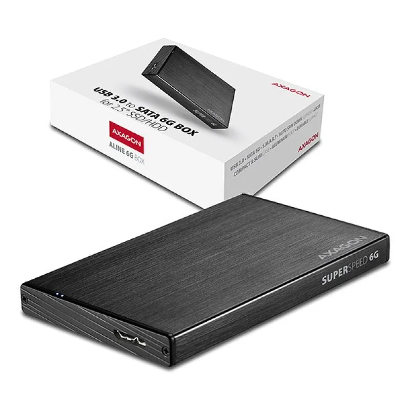 AXAGON EE25-XA6, USB 5Gbps - SATA 6G, 2.5" kovový ALINE box