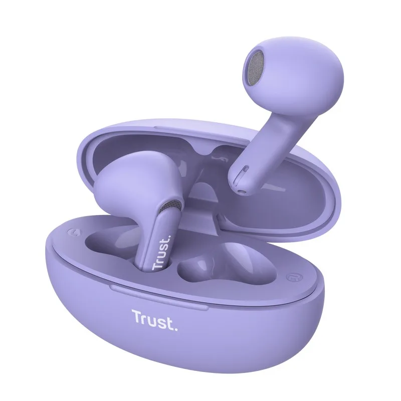TRUST sluchátka Yavi, Bluetooth, špunty, fialová 25299