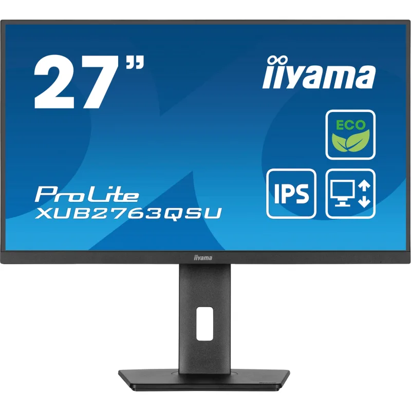 iiyama ProLite/ XUB2763QSU-B1/ 27"/ IPS/ QHD/ 100Hz/ 2ms/ Black/ 3R…
