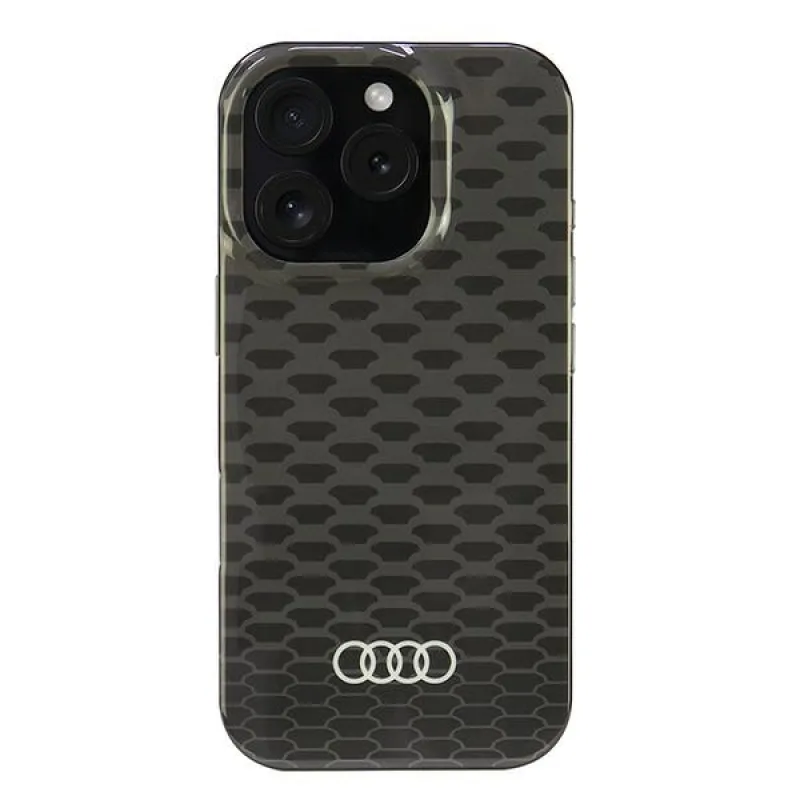 Audi IML vzor šitia MagSafe iPhone 16 Pro 6,3" čierno/čierne pevné puzdro AU-IMLMIP16P-Q5/D3-BK