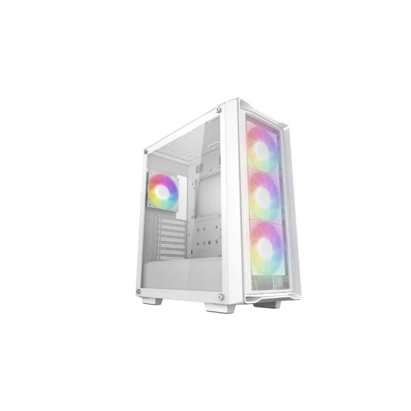 DEEPCOOL Case CC560 MESH V2 WH, ATX, ARGB, Průhledná bočnice, 4x120mm…