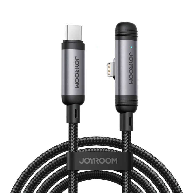 Joyroom S-A56 EnjoyX Series 90° USB-C - Lightning kábel 30 W 1,2 m - čierny