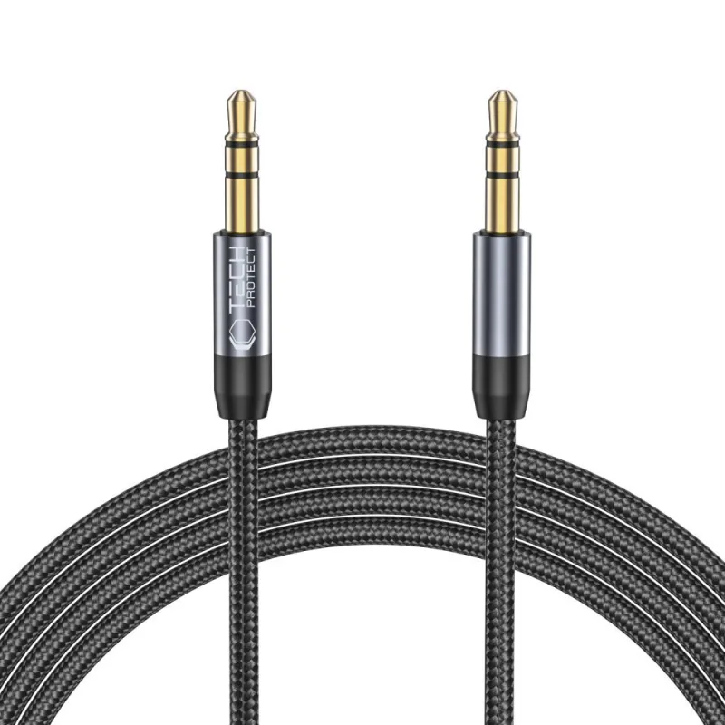 Kábel Tech-Protect UltraBoost 3,5 mm mini jack / 3,5 mm mini jack 1,5 m - čierny