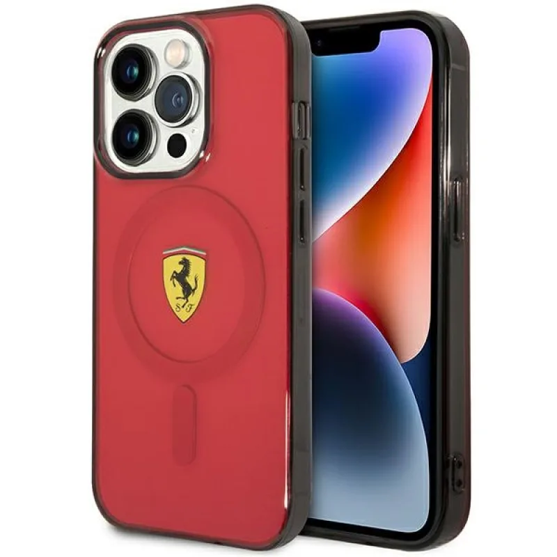 Ferrari FEHMP14XURKR iPhone 14 Pro Max 6,7" červené/červené pevné puzdro Translucent Magsafe