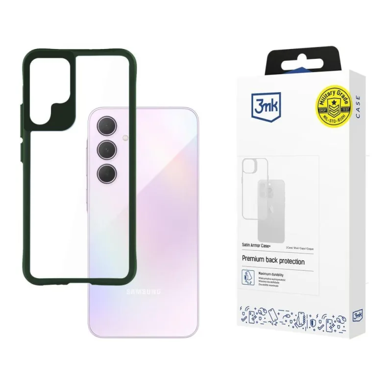 3mk ochranný kryt Satin Armor Case+ Green pro Samsung Galaxy A35 5G…