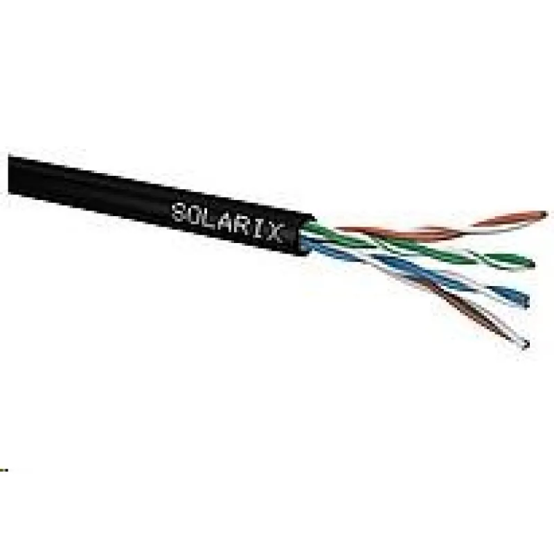 Inštalačný kábel Solarix vonkajší UTP, Cat5E, vodič, PE, krabica 305m…