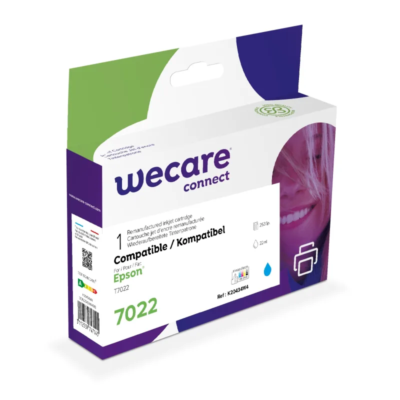 WECARE ARMOR ink kompatibilný s EPSON C13T70224010, modrá/ cyan K20434W4