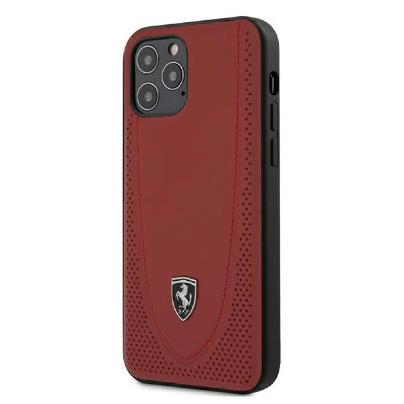 Ferrari FEOGOHCP12MRE iPhone 12/12 Pro 6,1" červeno/červené pevné puzdro Off Track perforované
