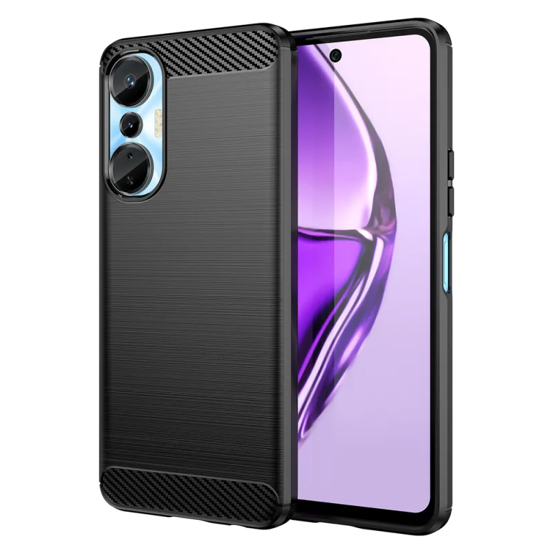 Puzdro Carbon Case pre flexibilný silikónový karbónový kryt Infinix Hot 20S čierny
