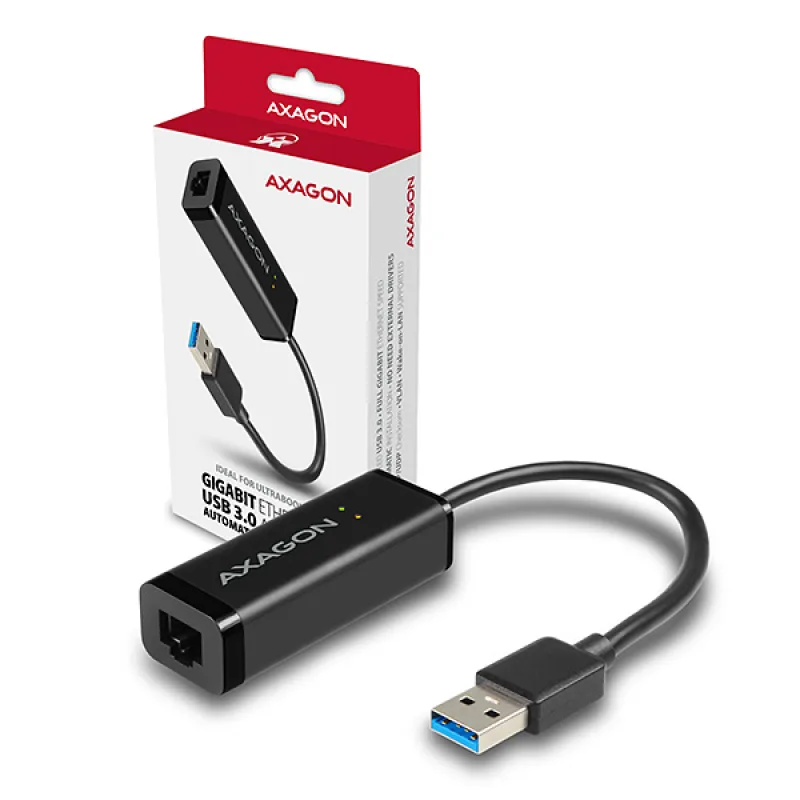 AXAGON ADE-SR, USB-A 3.2 Gen 1 - Gigabit Ethernet sieťová karta, auto…