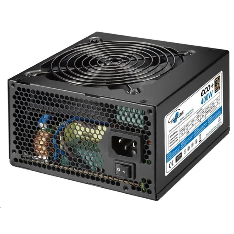 Zdroj Eurocase Eco+ 400W, 80PLUS BRONZE, 12cm ventilátor, bulk ECO400