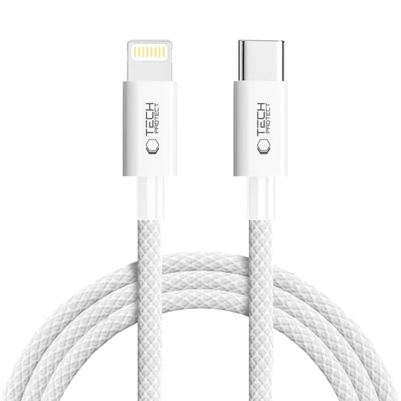Kábel Tech-Protect UltraBoost USB-C / Lightning PD27W/3A 200 cm - sivý