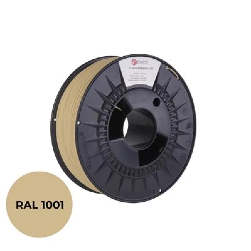 Tlačová struna (filament) C-TECH PREMIUM LINE, PLA, béžová, RAL1001, 1,…