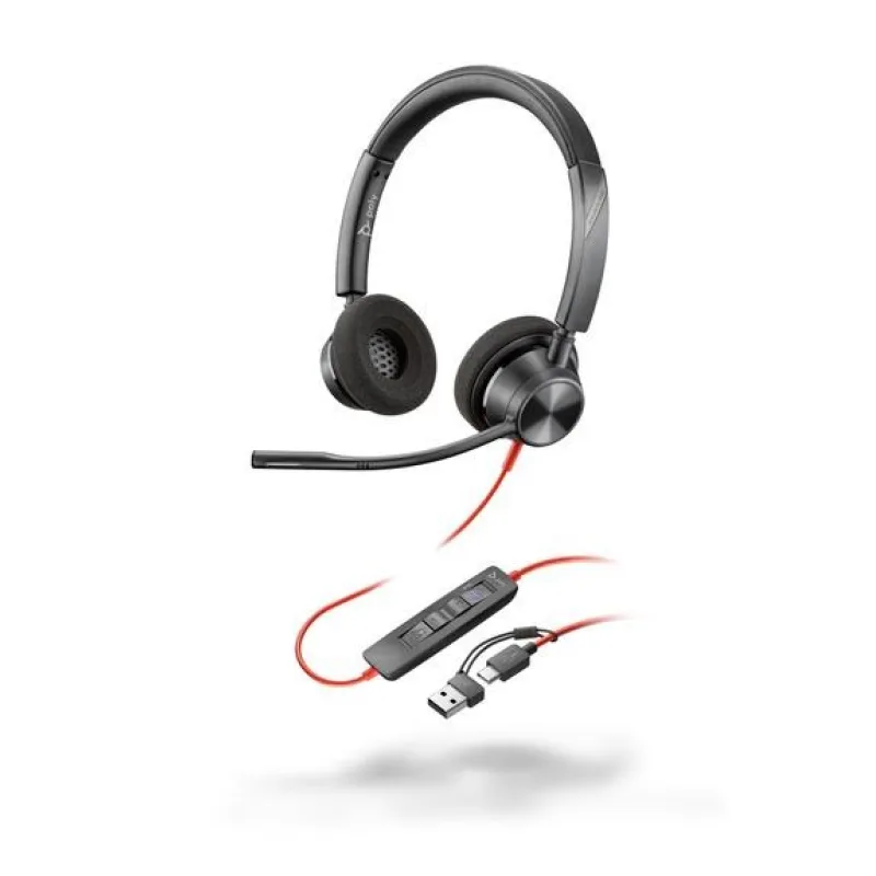 Poly Blackwire 3320 MS Teams náhlavní souprava, USB-C/ A adaptér, …