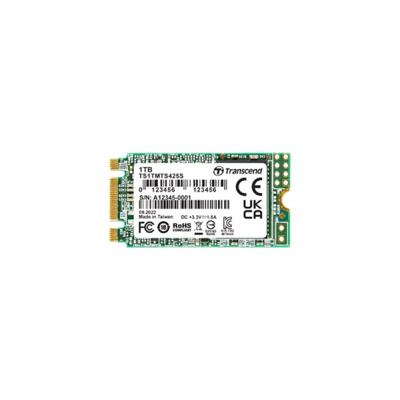 TRANSCEND SSD 425S 1TB, M.2 2242 SSD, SATA3 B+M Key, TLC TS1TMTS425S