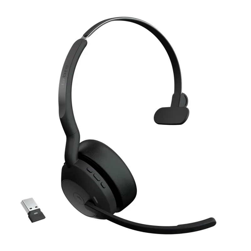 Jabra Evolve2 55/ Mono/ ANC/ USB/ BT-USB/ Bezdrať/ MS/ Čierna 25599-899…