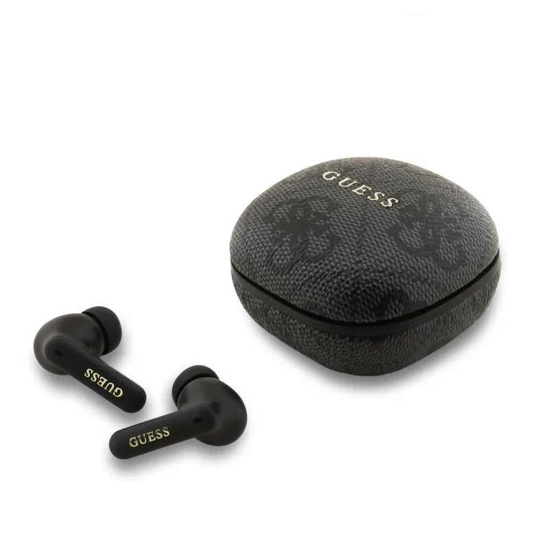 Sluchadla Guess PU 4G Script, black 3666339557263